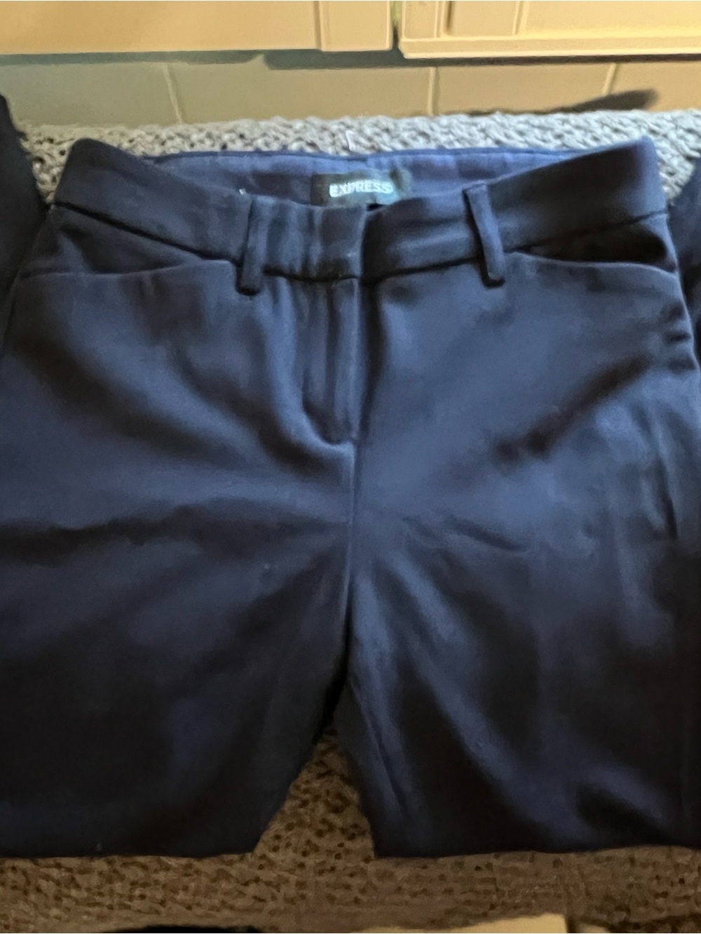 Express Dark Navy Slim Dress Pants